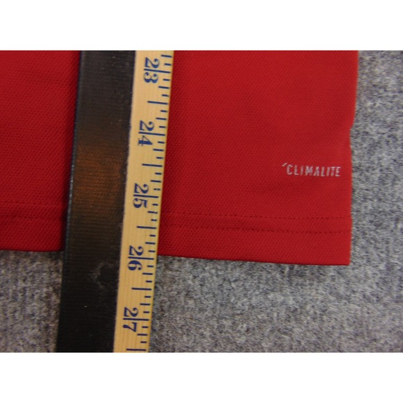 Atlanta United FC Shirt Mens Large Red Polo Soccer Adidas Climalite Red Soccer - Picture 3 of 7